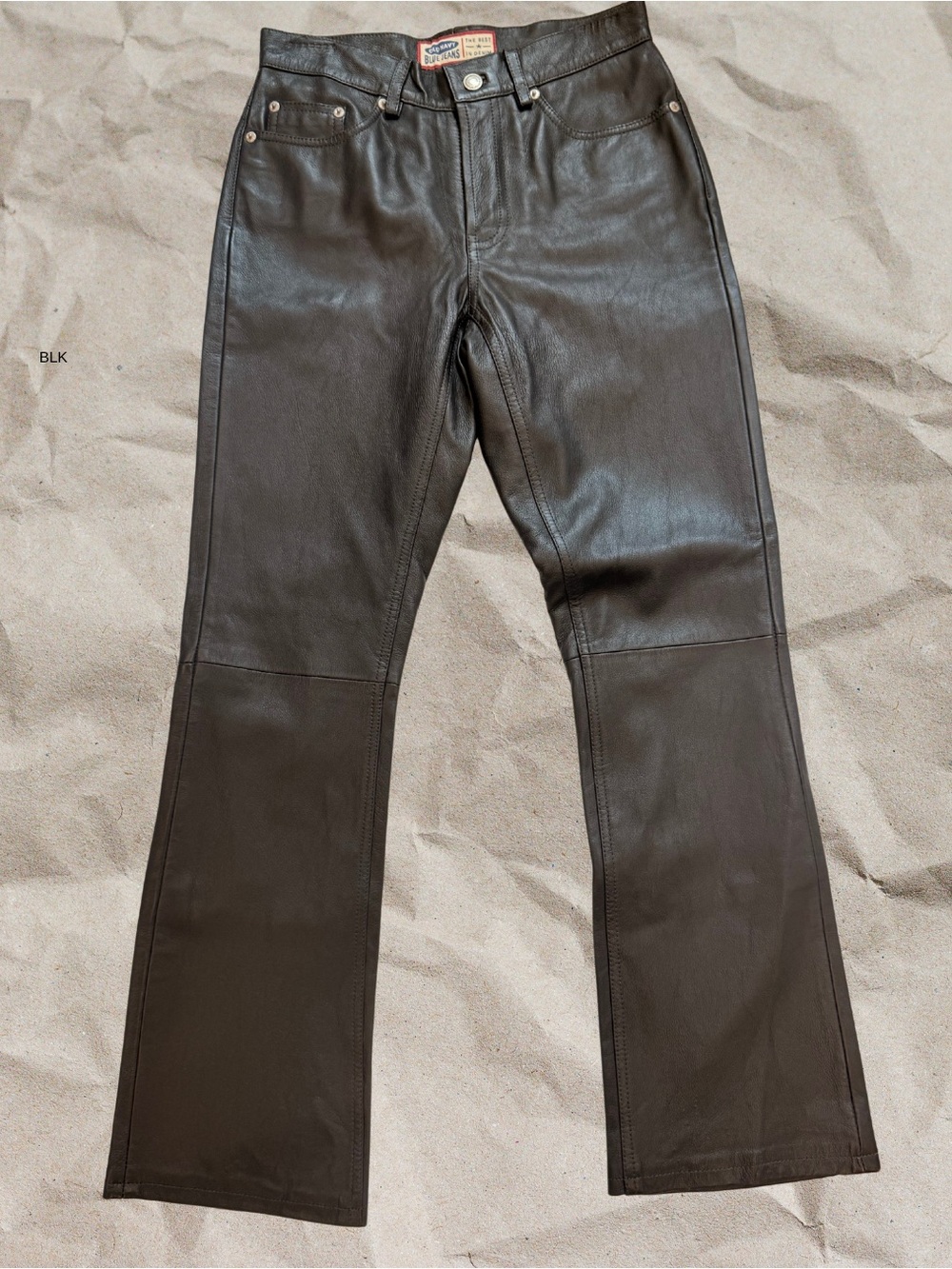 Old Navy The Best Blue Jeans Black Leather Pants High Rise Flare Vintage 90s Y2K